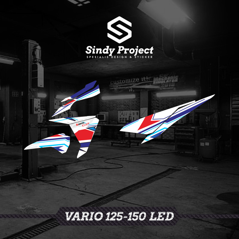 Striping Sticker Stiker Motor VARIO 125-150 LED OLD LAMA kode 008