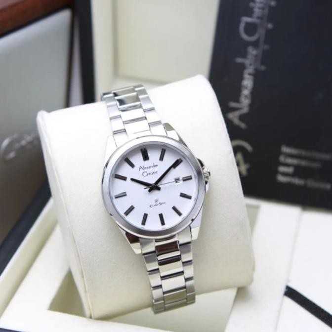 Jam Tangan Wanita Original Alexandre Christie AC8663 White