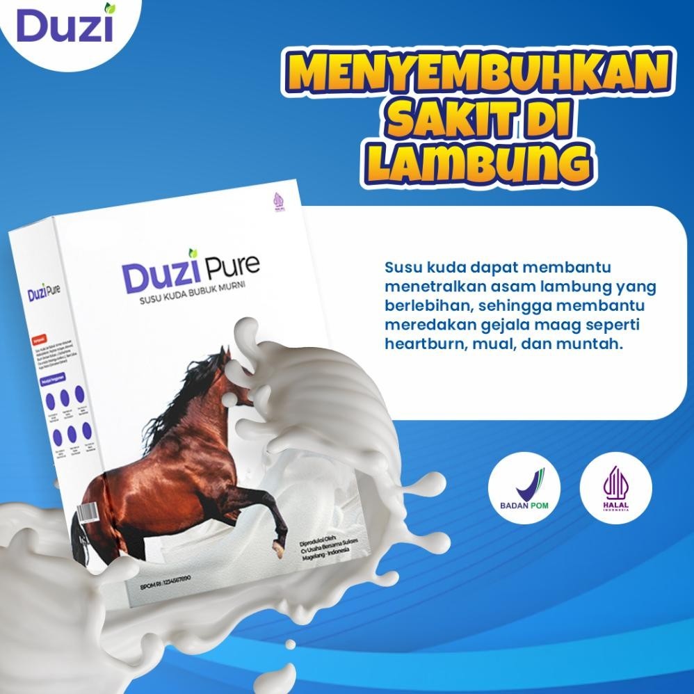 

Sendi Sehat Dengan Duzi - Susu Kuda Lombok Bubuk 200 Gram 1 Box Original Free Ongkir Bisa Cod