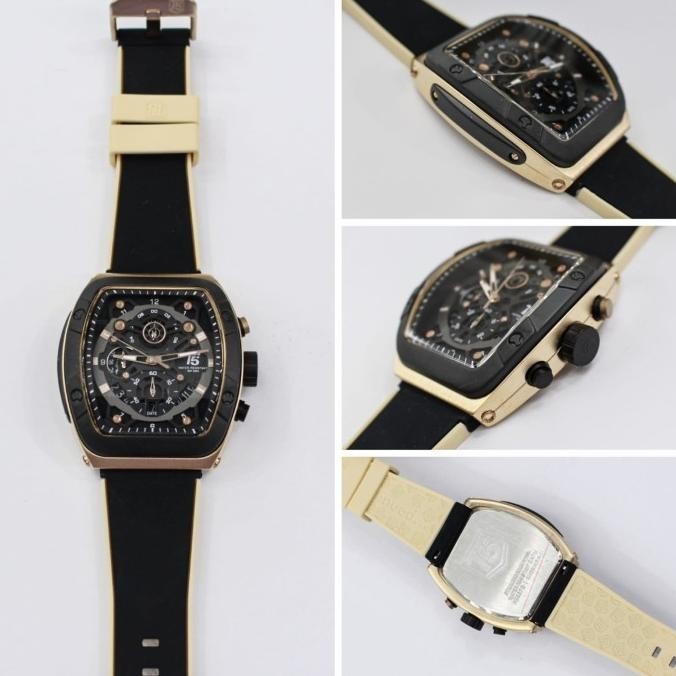 Jam Tangan Pria Original T5 H 3857G Yellow Blue Black