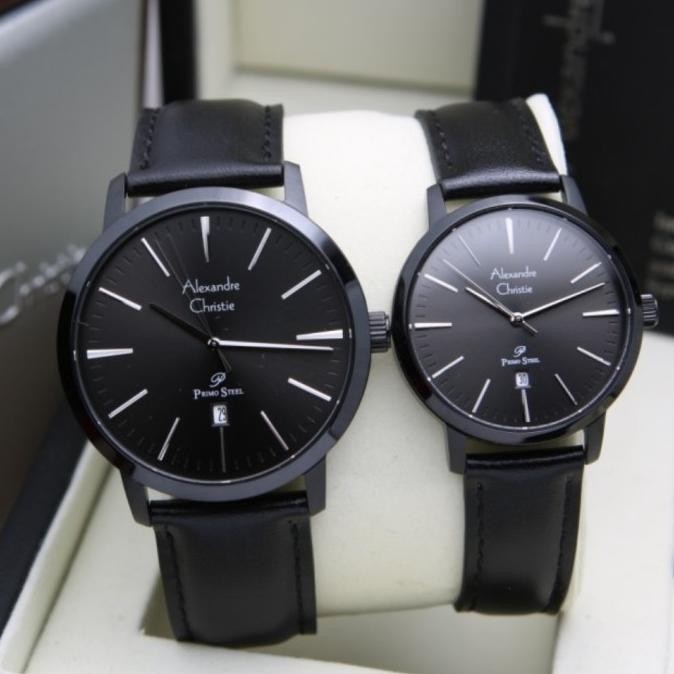 Jam Tangan Alexandre Christie Couple Original AC1028 Black