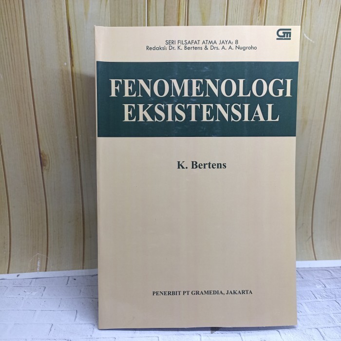 

seri filsafat fenomenologi eksistensial k bertens