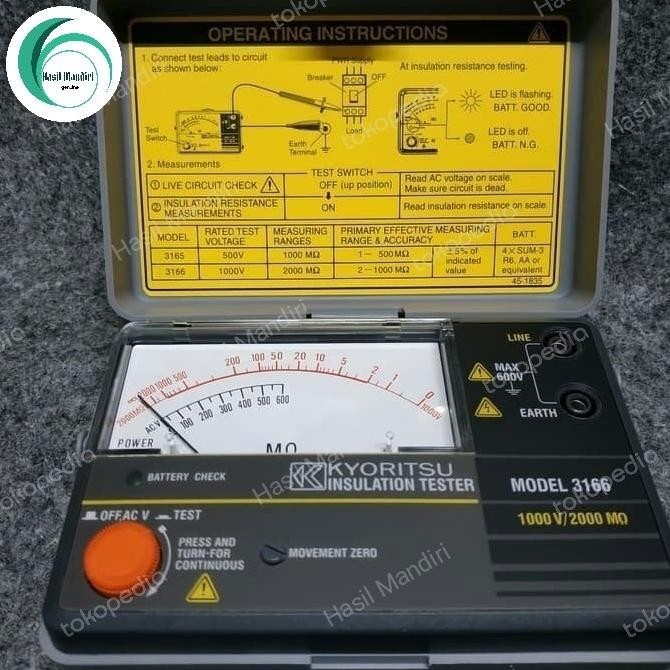 Kyoritsu 3166 Analog Insulation Tester Megger