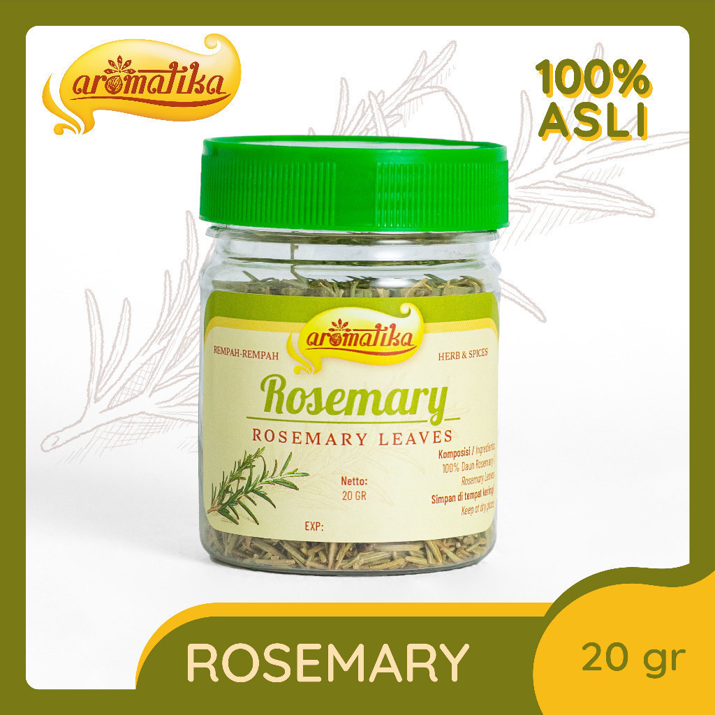 

[Gratis Alat Makan Cantik] Rosemary Aromatika (100% asli): Bubuk Rosemary Wangi dan Kaya Rasa untuk Masakan Eropa