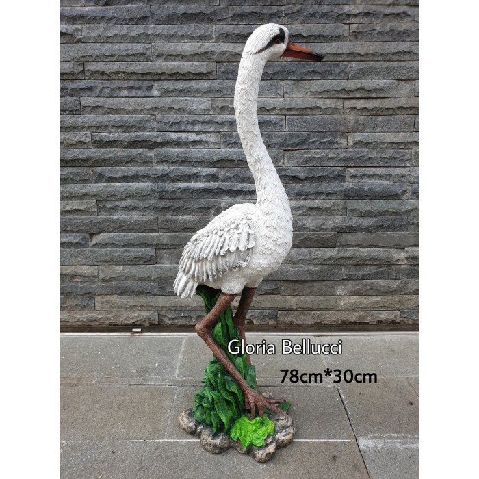 Terbaru patung pajangan burung bangau flamingo jumbo taman kolam