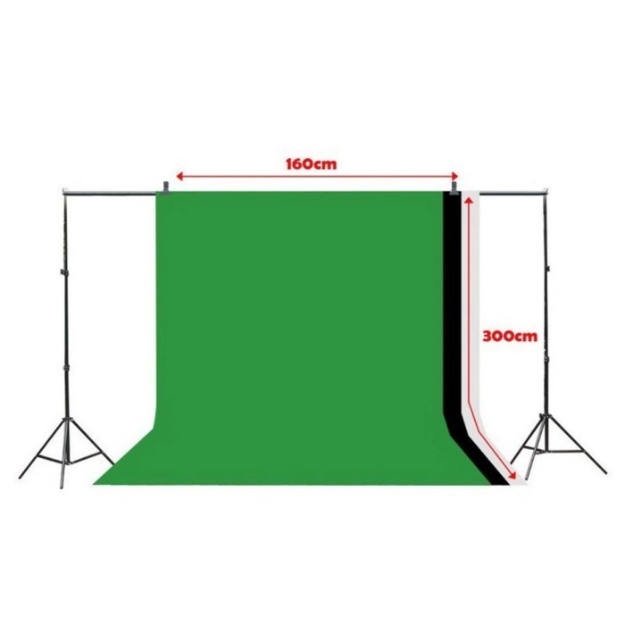 KAIN BACKGROUND GREEN SCREEN HIJAU STABILO 1,6MX3M KAIN GREEN SCREEN