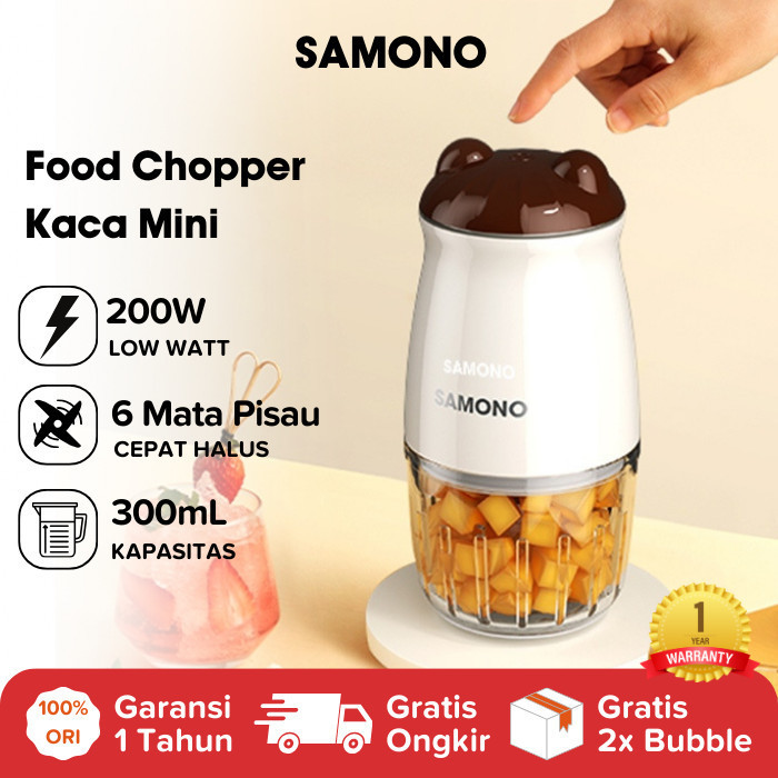 Food Chopper Mini Kaca Blender Mpasi Coper Bumbu Choper Copper Samono