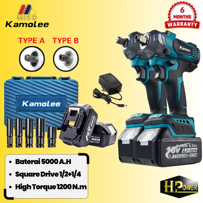 Terbaru Impact Wrench Kamolee Dtw500 1200Nm - Cordless Impact Wrench Brushless Promo Terlaris