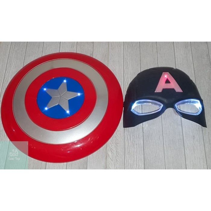 Mainan Anak Tameng America + Topeng Kapten Set