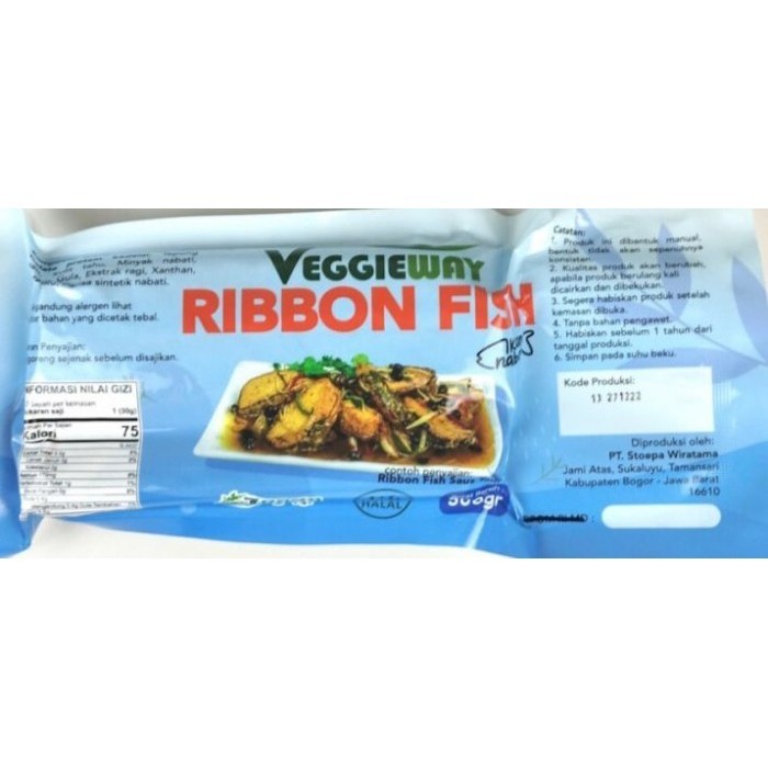 

Veggei Way Ribbon Fish Vegetarian / Ikan Kulit Tahu Rumput Laut