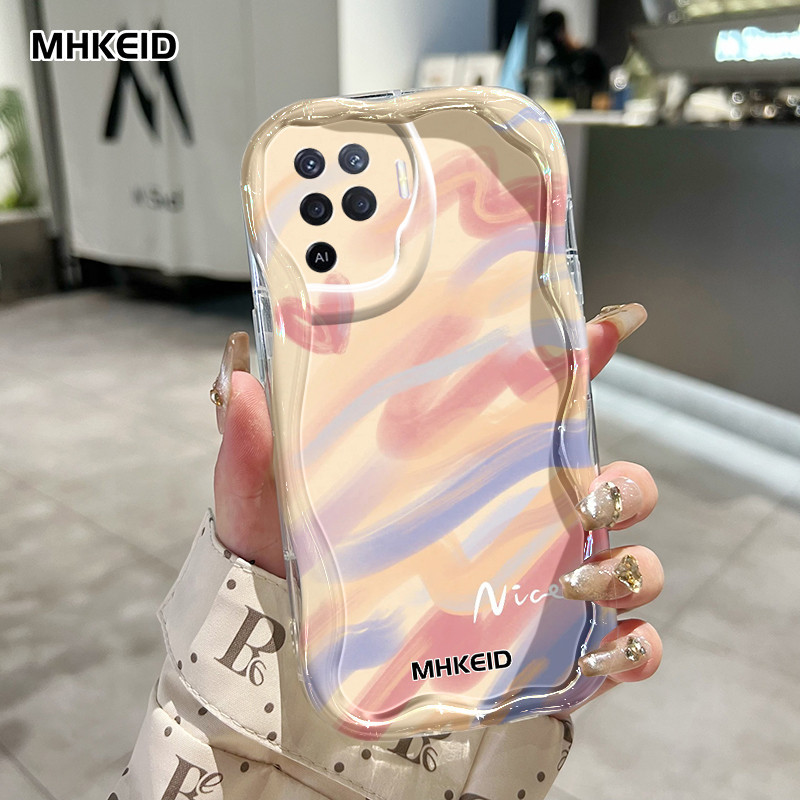 MHKEID Casing Hp Untuk OPPO A94 F19 Pro Reno 5F Reno 5 Lite Reno5 F Reno5 Lite Case HP pola bagus Ce