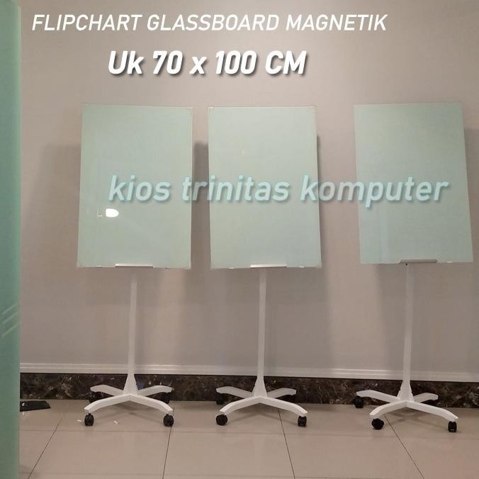 Jual Flipchart Glassboard 70 X 100 Cm Magnetic