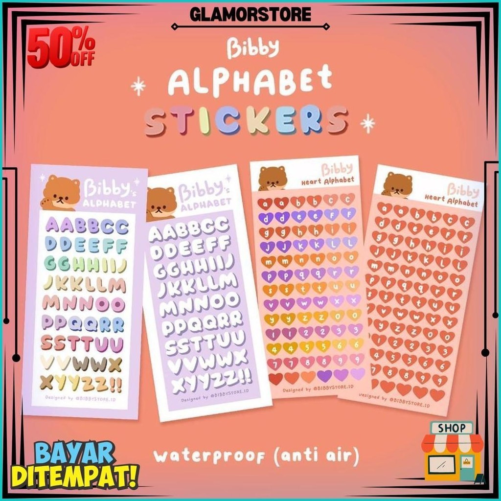 

Sticker Alphabet 1Cm (Waterproof) - Sticker Journal / Stiker Jurnal Abc (Anti Air) Sale