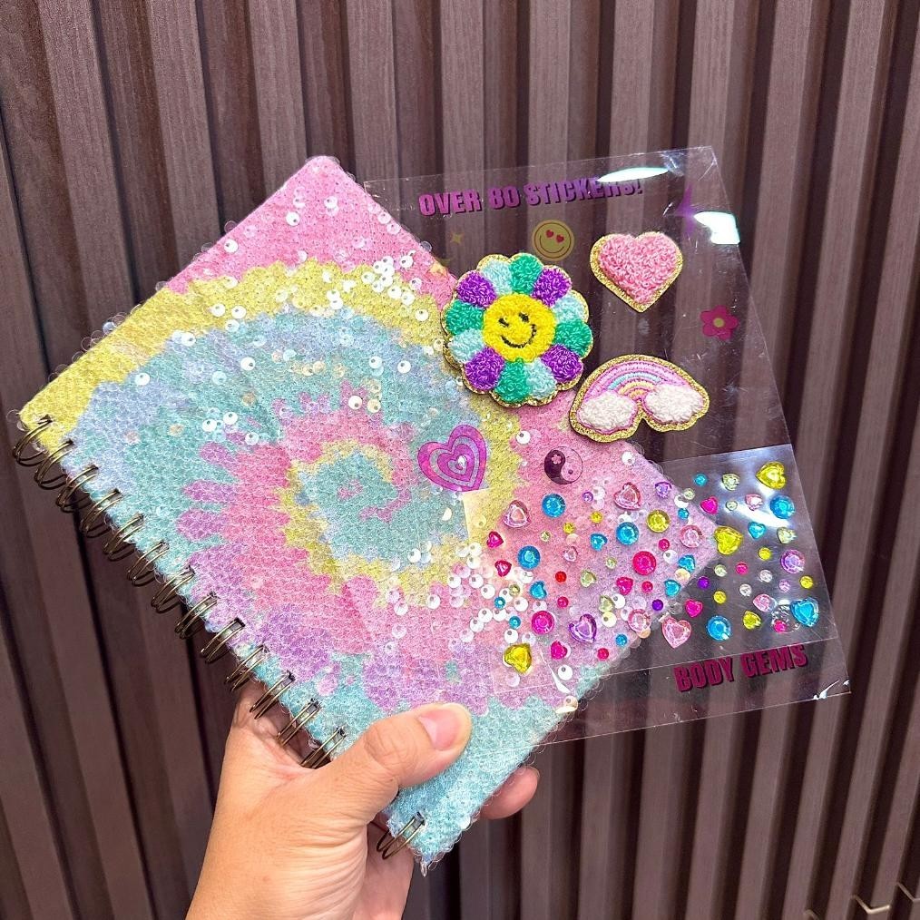 

Notebook Bulu Diary Set Stiker Buku Tulis Anak Lucu Stationery Set Sale