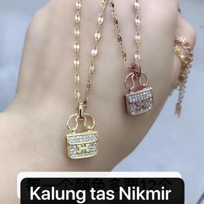 Kalung Tas Nikmir | Kalung Titanium Anti Karat | Kalung Wanita