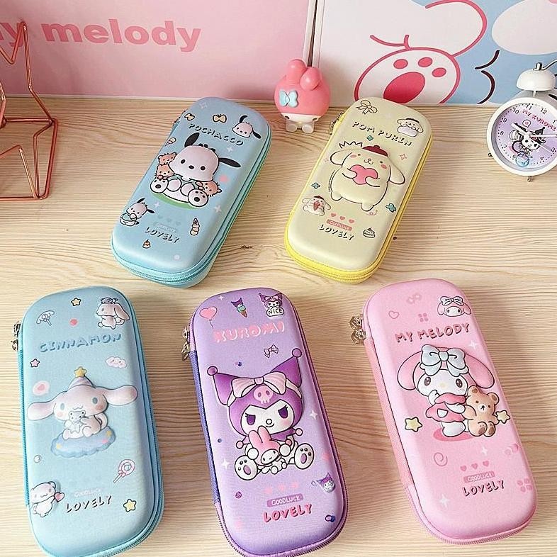 

TERMURAH Tempat Pensil Sanrio Premium Kotak Pensil Zipper Banyak Sekat Lucu Tempat pensil karakter Is75