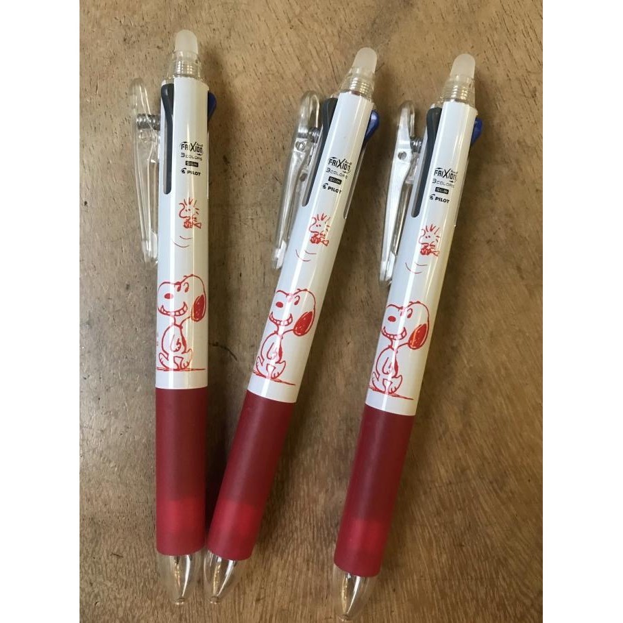 

snoopy erasable pen / snoopy frixion pen 3 colours / snoopy pen
