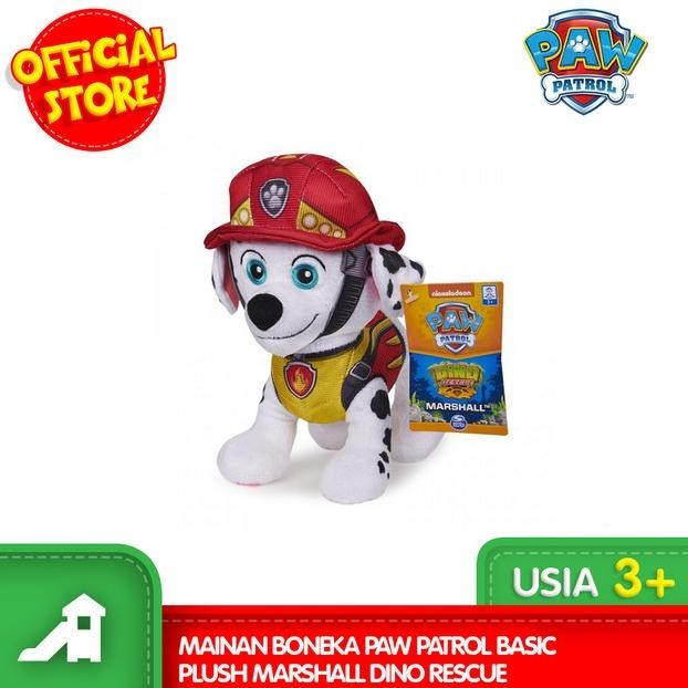Mainan Boneka Paw Patrol Basic Plush Marshall Dino Rescue