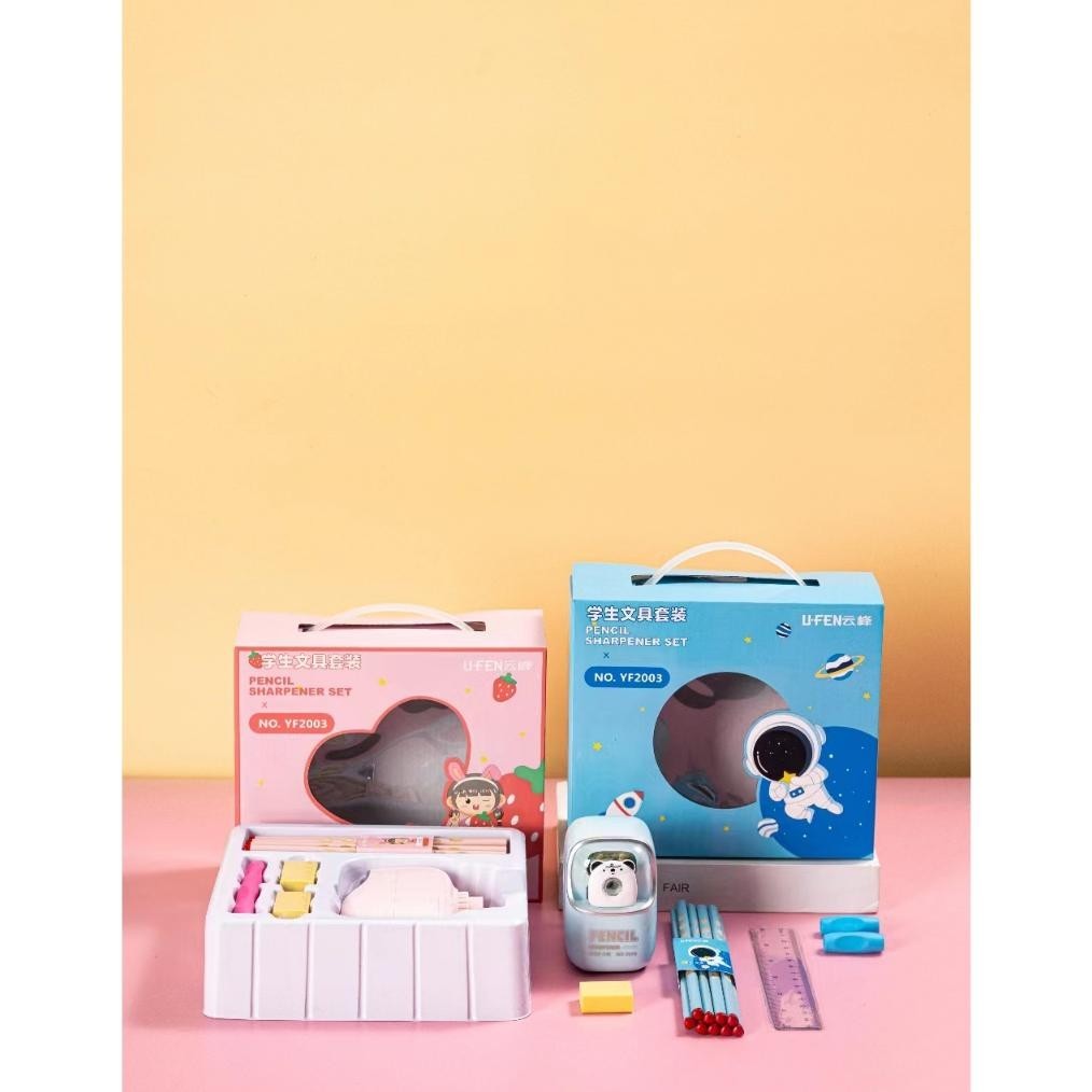 

Rwet-23 Set Alat Tulis Stationery Set 4 In 1 Rautan Pensil Manual 12Pcs Pensil 2 Penghapus Dan 2 Penutup Pensil 2 Pelindung Untuk Menulis Viral