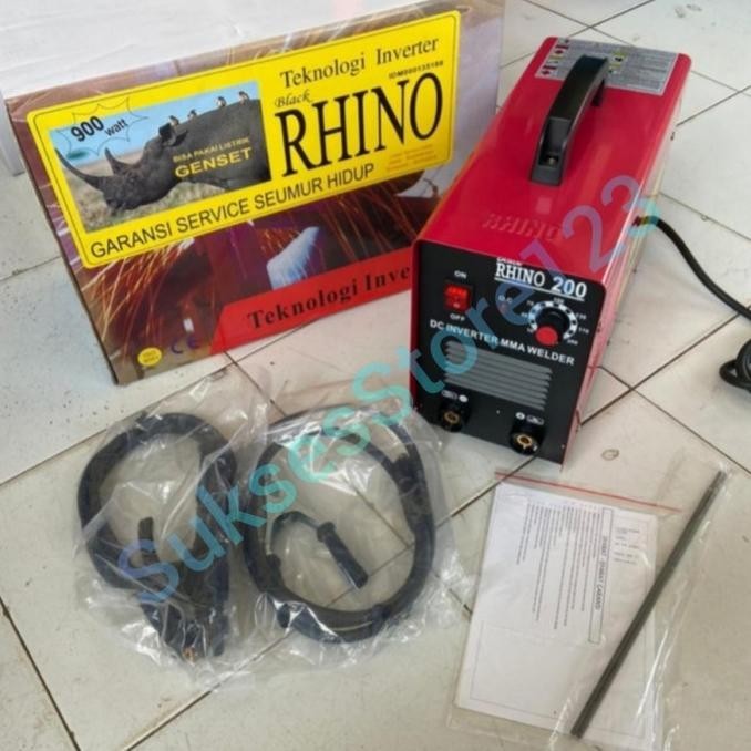 Mesin Las Listrik 200 A Travo Trafo Las Inverter Rhino Mma 900W/Watt