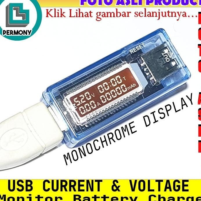 DFG USB charger tester power voltage ampere detector charging lcd indicator indikator cas hp Support