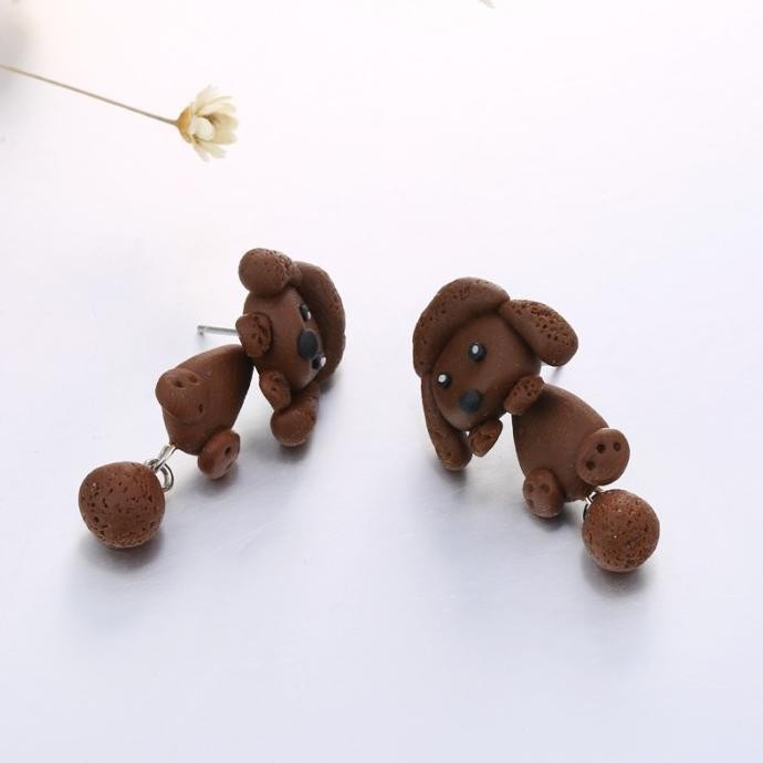 anting anjing puppy dog giwang wanita anak murah lucu pesta korea