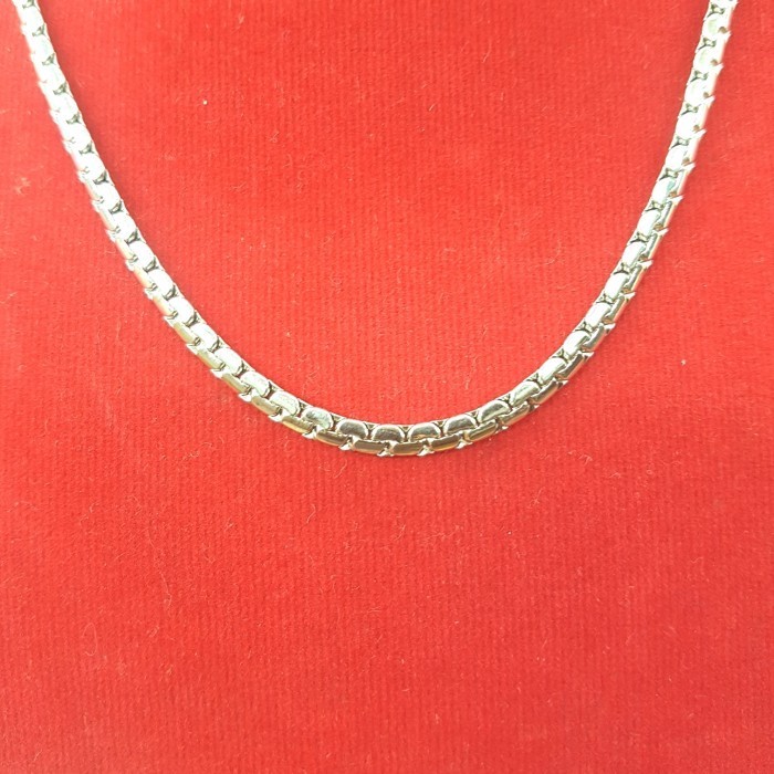 Kalung Besi Putih Pria El Rantai Geg 3 Ml, Besi Putih Ambon