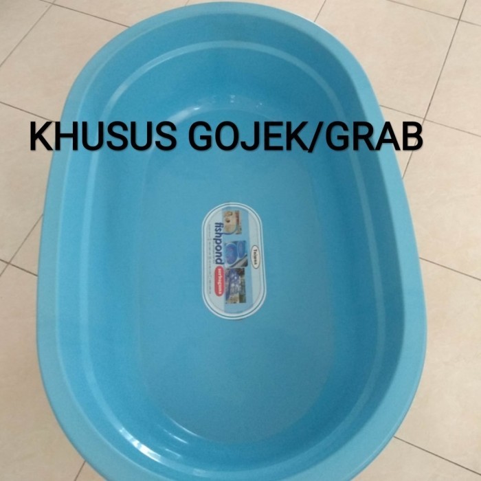 Bak Fiber Biru Plastik Ikan Fishpond Gojek/Grab