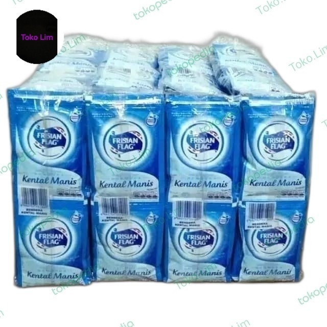 

'+'+'+'+] Susu Bendera Kental Manis 6 Sachet Frisian Flag Putih Coklat
