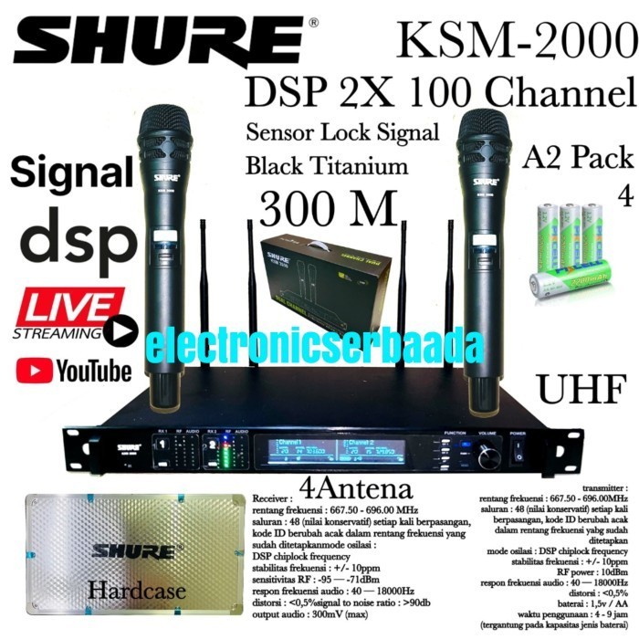 Mic Shure Wireless Ksm 2000 Mic Wireles Original