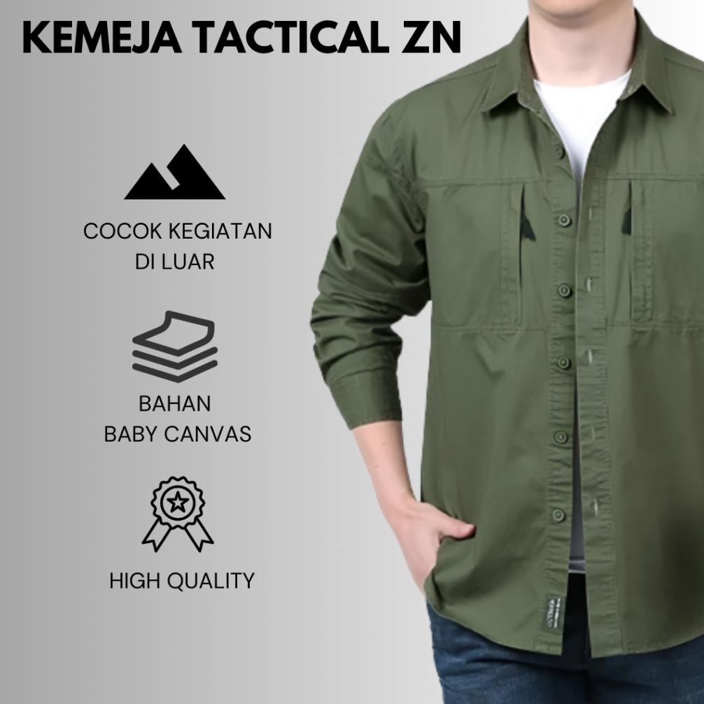 Baju Kemeja Tactical Pria Lapangan Outdoor Zeronine Zeronine Outdoor Lengan Panjang Zeronine Pdl Zer