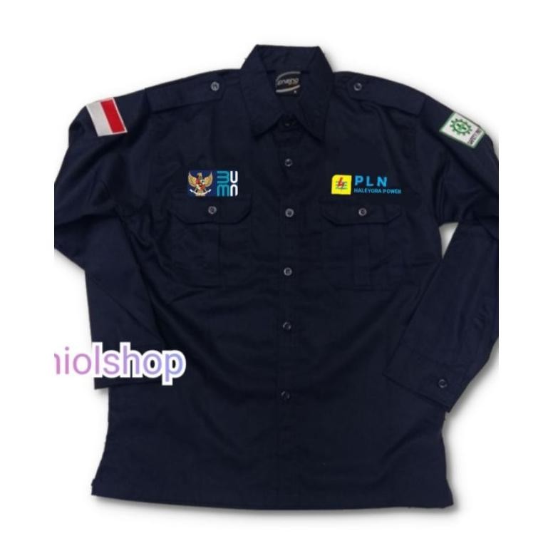 Baju Kemeja Tactical Pria Lapangan Outdoor Bumn Pln Haleyora Powersem Plnsem Bumn Baju Kerja Proyek 