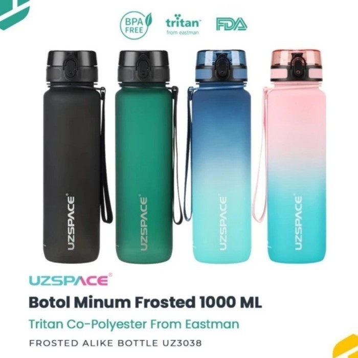 Promo / Termurah Uzspace 3038 Botol Minum Olahraga Frosted Bottle