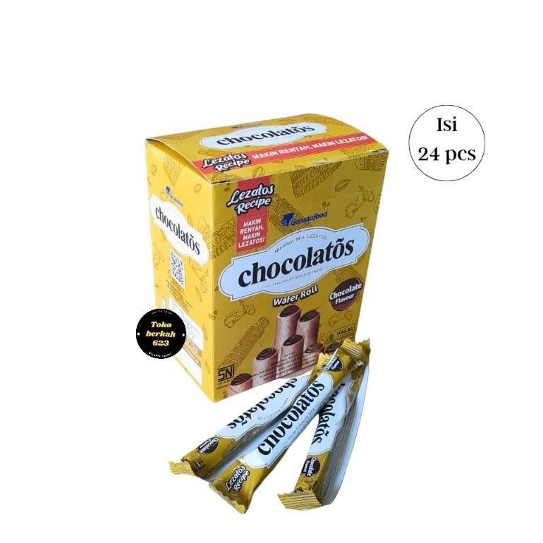 

New Produk Chocolatos Wafer Roll Isi 24 Pcs .