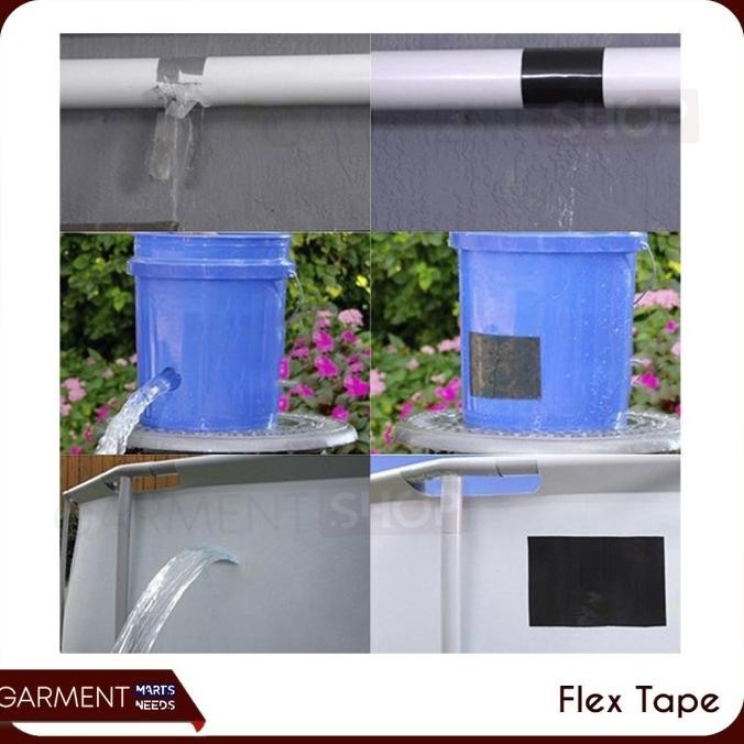 

Flex Tape Lakban Ajaib Lem Lengket Super Kuat Waterproof Anti Bocor