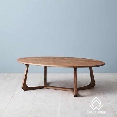 Meja Tamu Minimalis Oval Modern, Meja Sofa Minimalis| Mebel Jepara