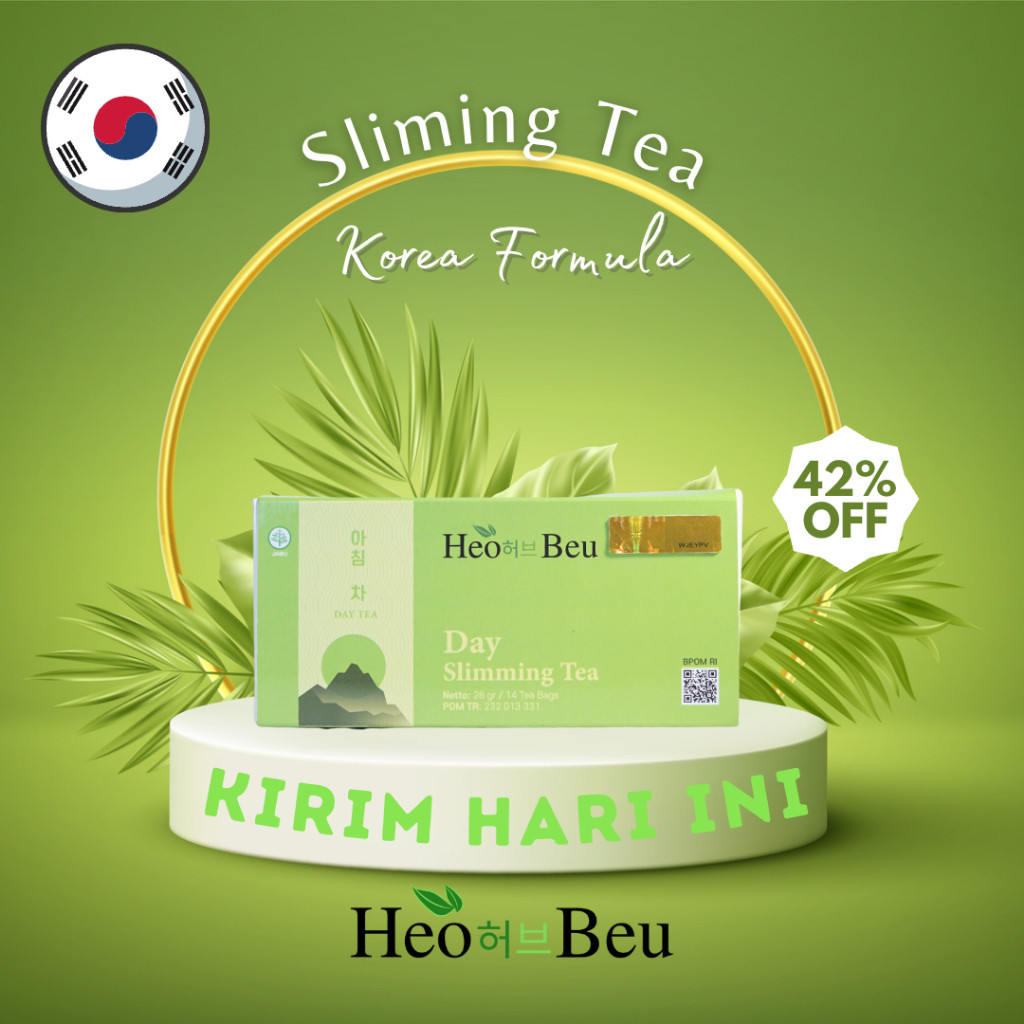 

Heo Beu Day Tea 1 Box Isi 14 Pouch Teh Diet Pelangsing Penahan Nafsu Makan Original Viral Pelancar