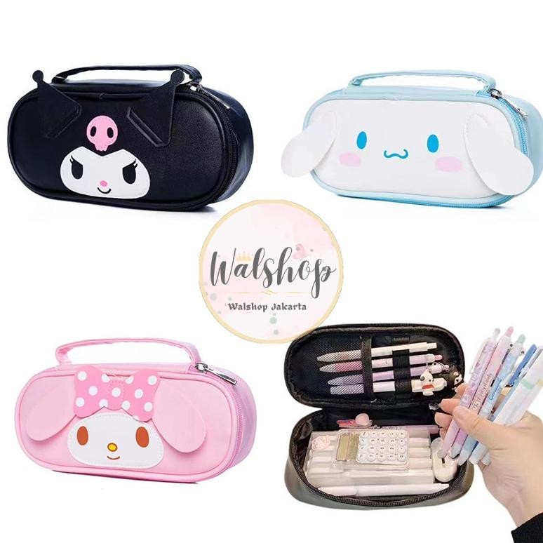 

Walshop - Tempat Pensil Premium Sanrio Cinnamoroll Melody Kuromi Oval - TP006