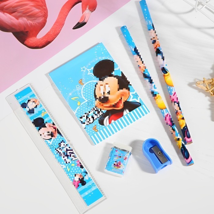 

TERLARIS DOS Alat Tulis Set 6IN1 Stationery Perlengkapan Anak Sekolah Pensil Penghapus Kantor