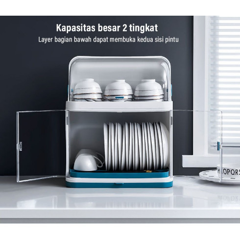 Rak Piring Tutup C48 Lemari Piring Plastik Dish Rack Tempat Penyimpana