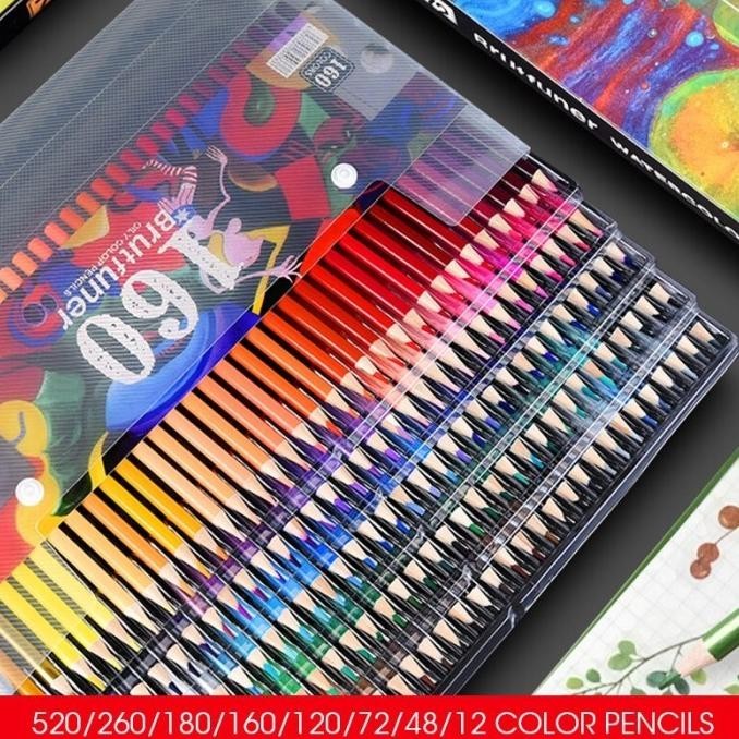 

Pensil Warna Brutfuner Painting Oil Pencil Artist Color Pencil Set 160