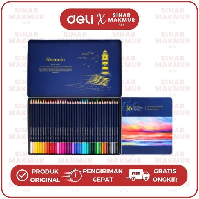 

Color Pencil/Pensil Warna Hybrid 36 Warna Finenolo Deli EC122-36 (Set)