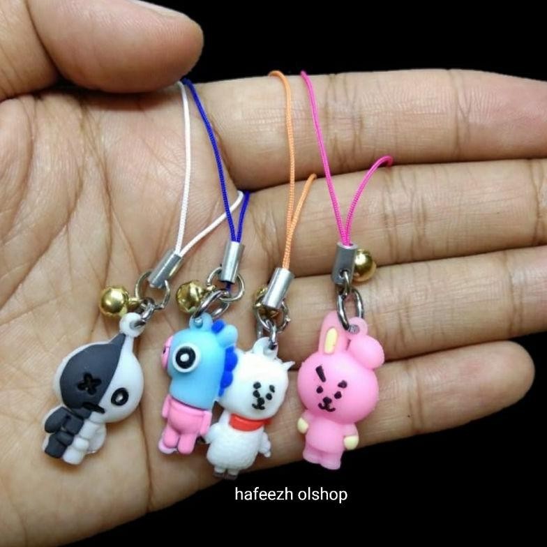 Gantungan Kunci Tali Strap Hp Handphone Bts Bt21 Kpop Promo