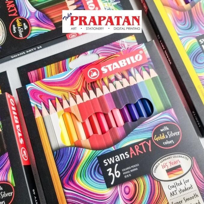 

Pensil Warna Stabilo Swans ARTY 12/24/36/48 | Pensil Warna