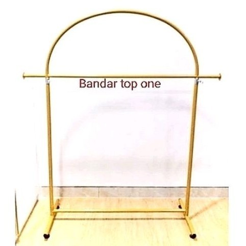Twi Gawang Baju /Stand Hanger Besi /Gantungan Baju Distro Oval Gold/Gawang