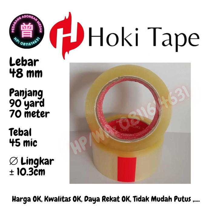 

------] Lakban HOKI Bening 48mm x 90Yard (6 pcs)