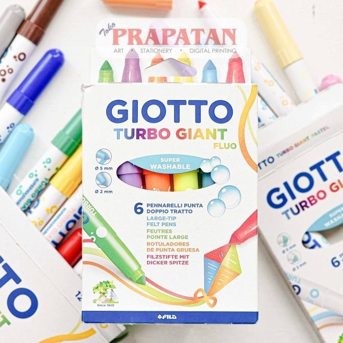 

Giotto Turbo Giant Large Tip Felt Pens | Pena Warna