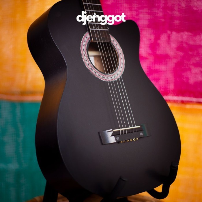 Ami [Paket Lengkap] Gitar Akustik Hitam Mandalika S-01 Murah Fullset