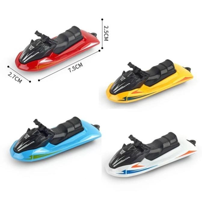 TWH Mainan JET SKI JetSki Pajangan Diecast Alloy Vehicle Keychain