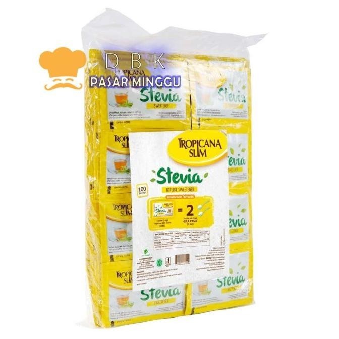 

Tropicana Slim Stevia (100 Sachet) Sweetener Rendah Kalori April Staroutlet